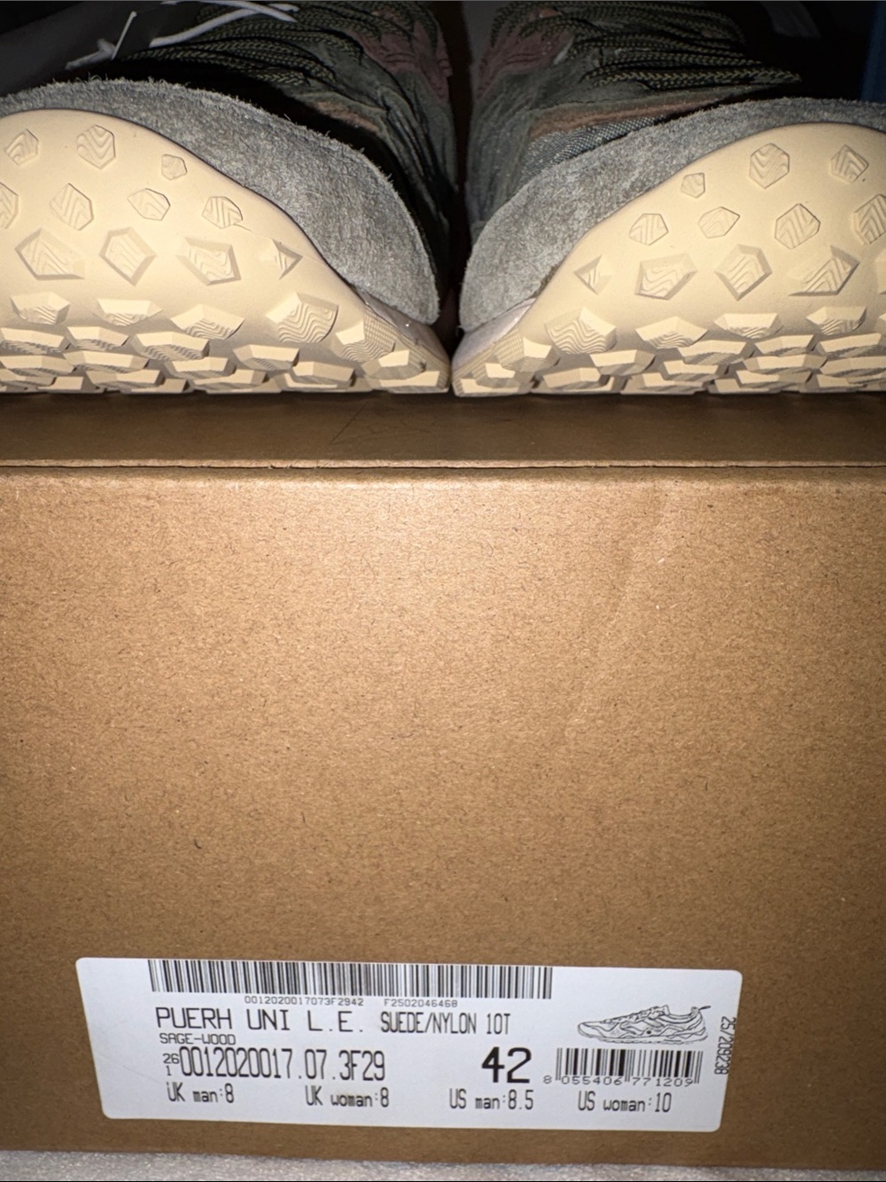 NWT Flower Mountain PUERH UNI LIMITED EDITION Suede technical fabric sneakers - Picture 9 of 15